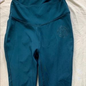 Teal gym shark leggings